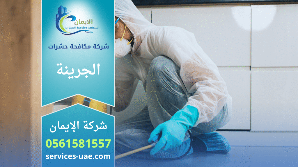 فريق شركة مكافحة حشرات في الجرينة يستخدم أجهزة حديثة لرش المبيدات داخل منزل لضمان بيئة نظيفة وآمنة وخالية من الحشرات.