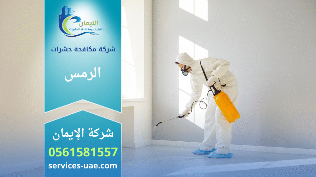 فريق محترف من شركة مكافحة حشرات في الرمس يقوم برش المبيدات داخل منزل باستخدام أجهزة حديثة ومواد آمنة لضمان القضاء الكامل على الحشرات بسرعة وكفاءة.