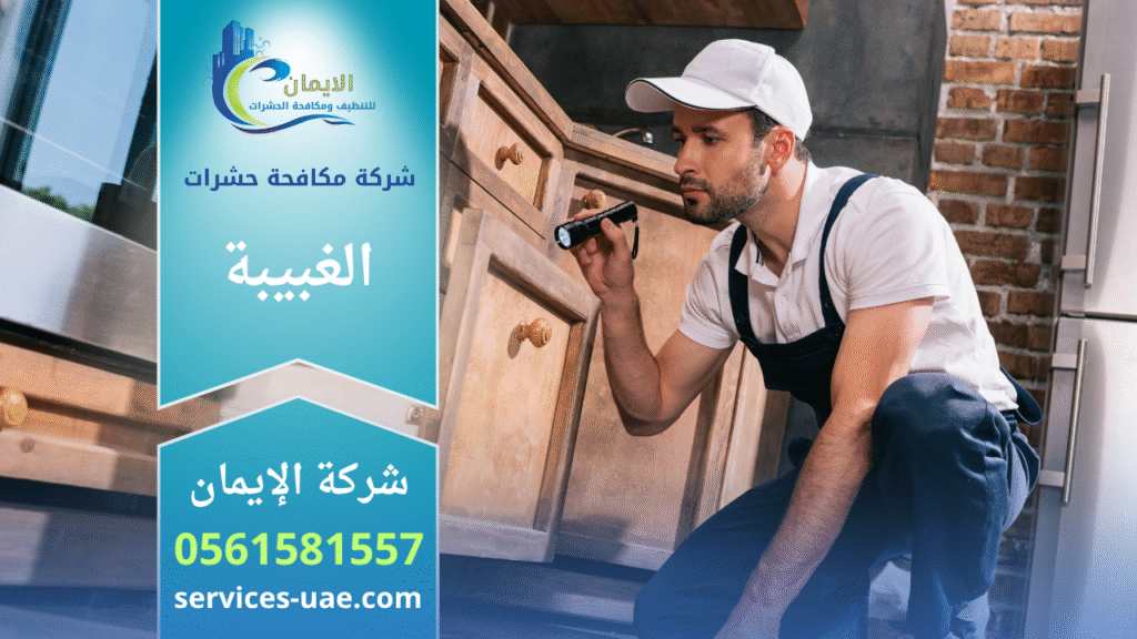 فريق شركة مكافحة حشرات في الغبيبة يقوم برش المبيدات داخل منزل باستخدام معدات متطورة لضمان بيئة صحية وخالية من الحشرات.